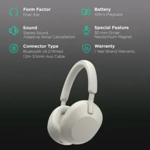 Sony WH-1000XM5 Wireless Active Noise Cancelling Headphones - Image 5