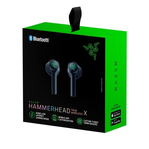 Razer Hammerhead True Wireless X – Bluetooth Gaming Earbuds with Low Latency Mode & LED Lighting - Image 2
